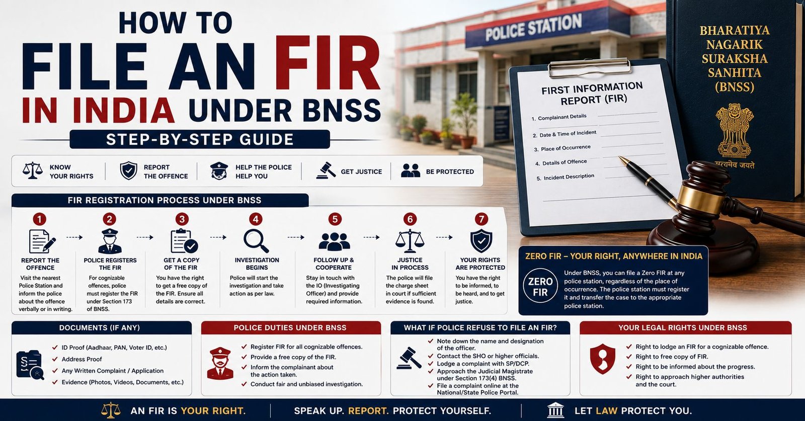 How to File an FIR in India Under BNSS – Step-by-Step Guide